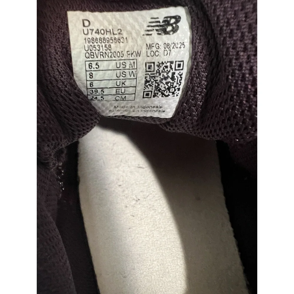 New Balance 740 Womens 8 Classic Crimson Deep Plum U740HL2 Sneakers